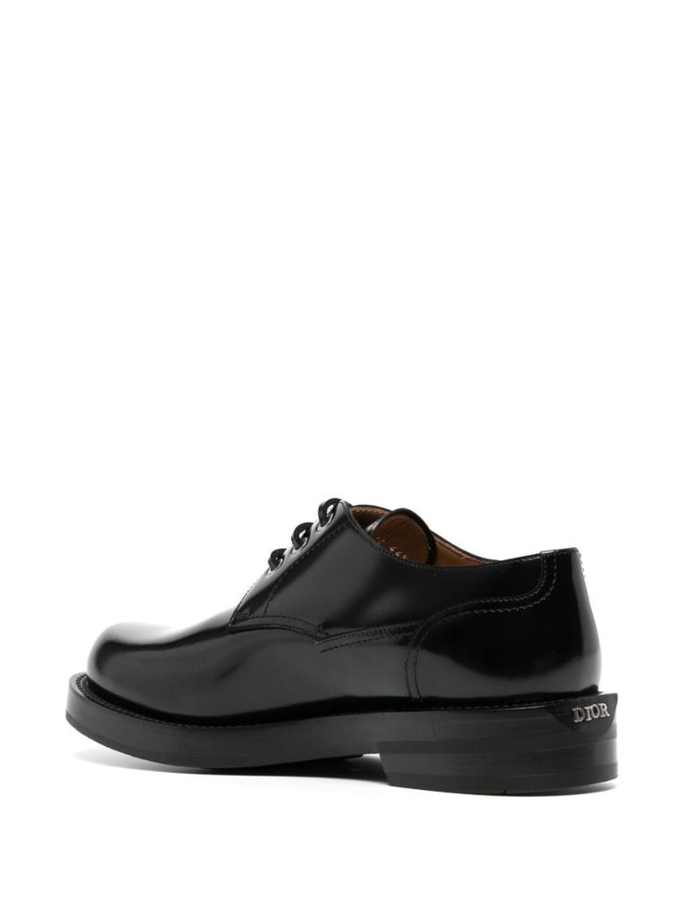 Black Leather Derby Shoes