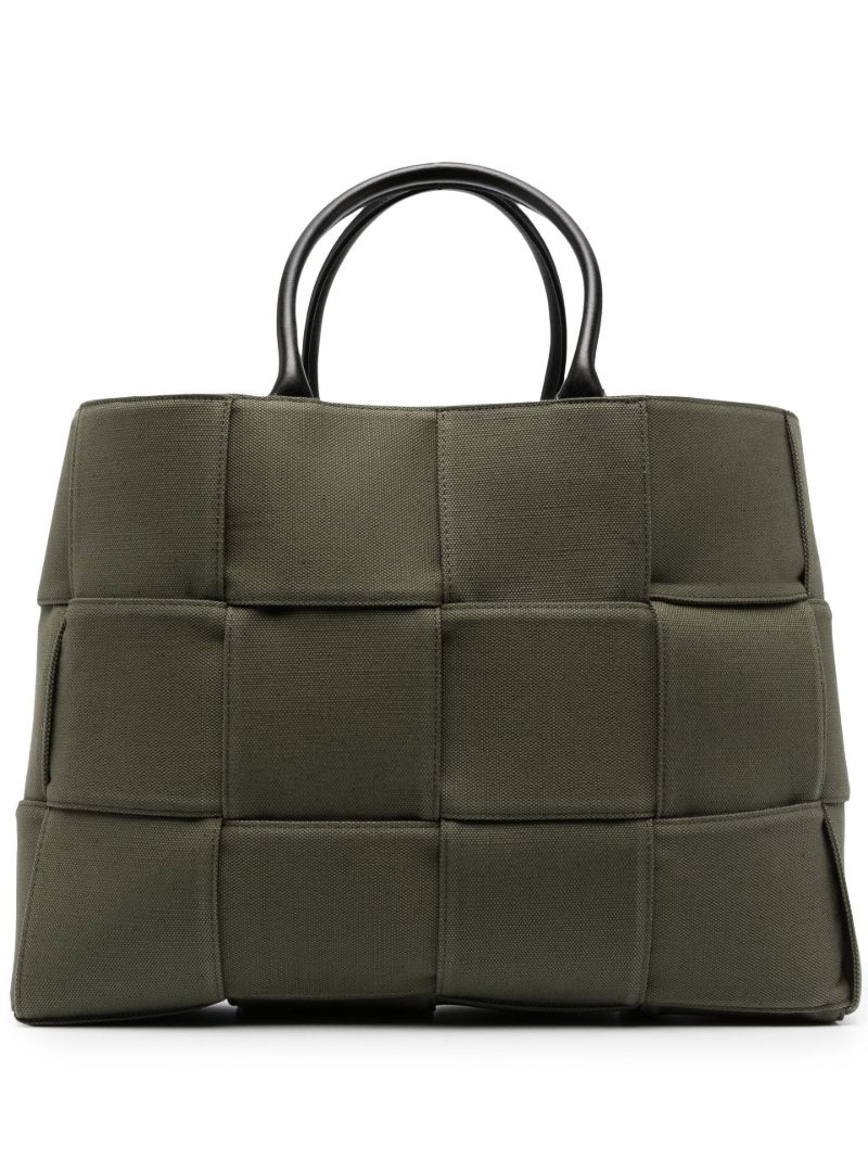 Green Military Padded Canvas Tote Bag
