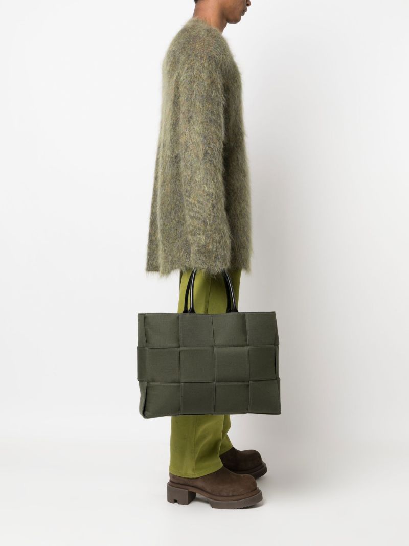 Green Military Padded Canvas Tote Bag