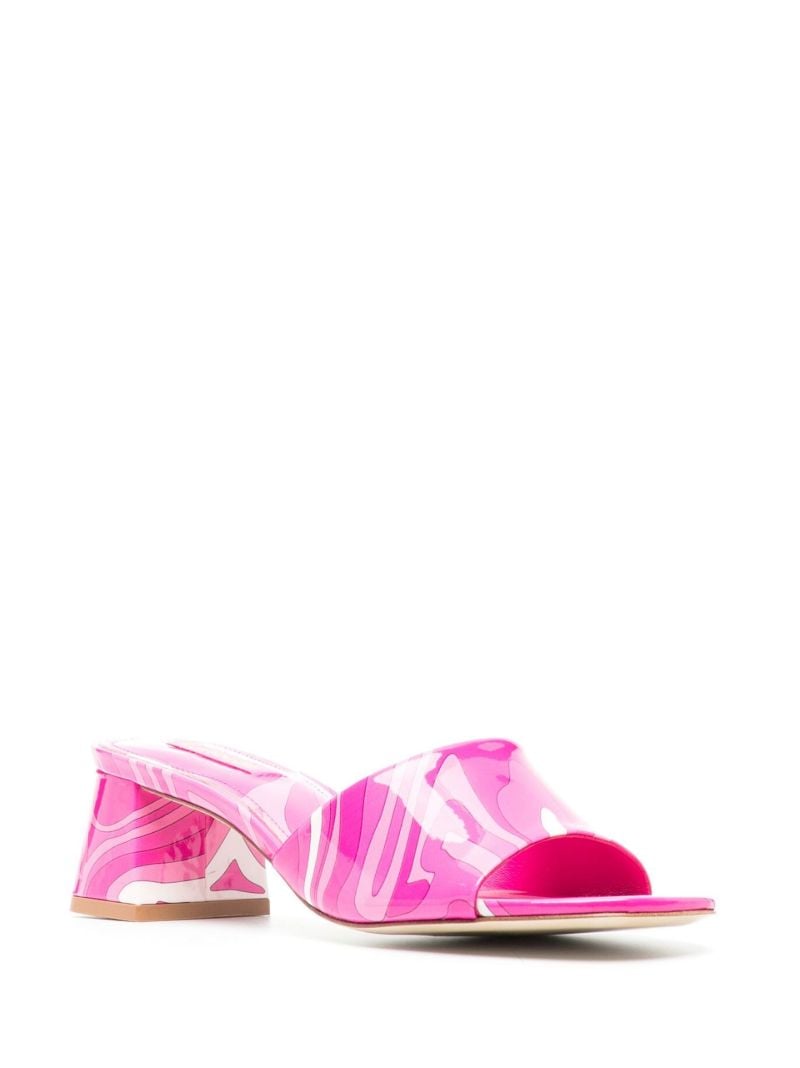 Pink Brigitte 45 Patent Leather Mules