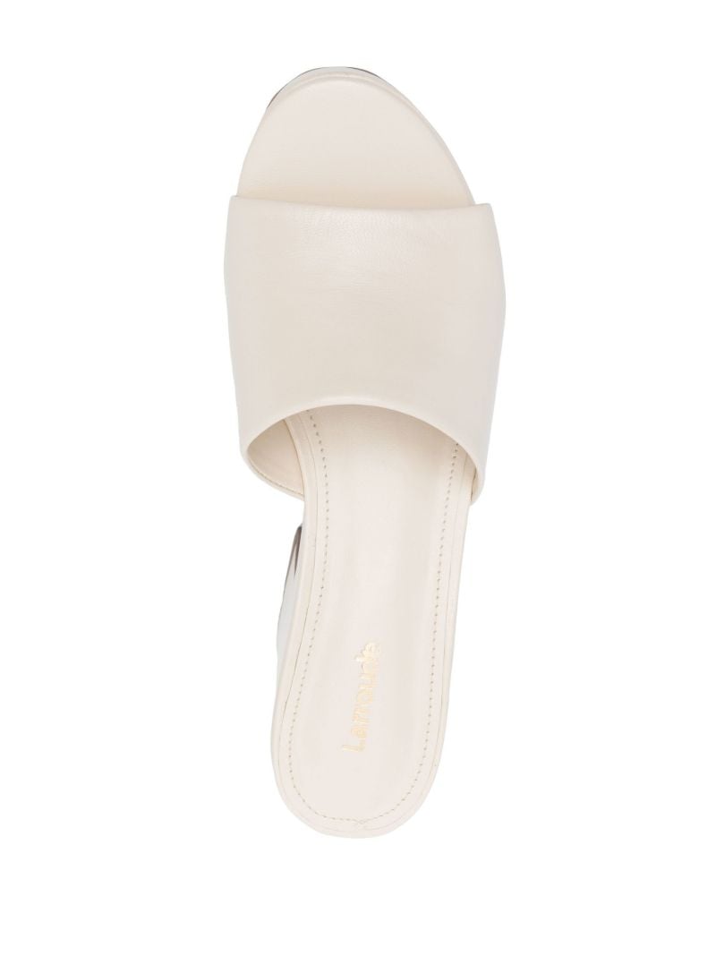White Miso 90 Platform Leather Mules