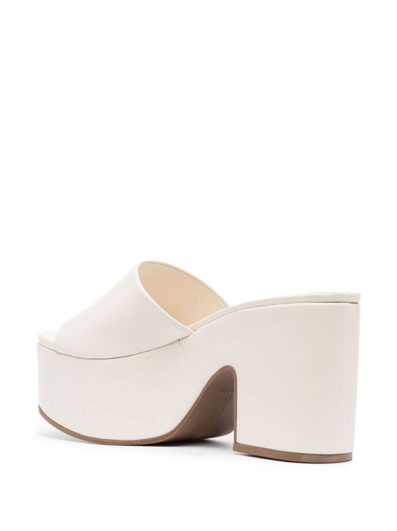White Miso 90 Platform Leather Mules