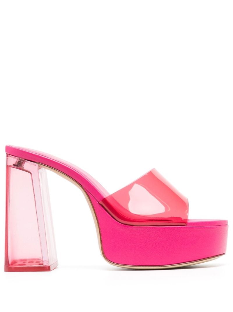 Pink Dolly 130 Platform Pvc Mules