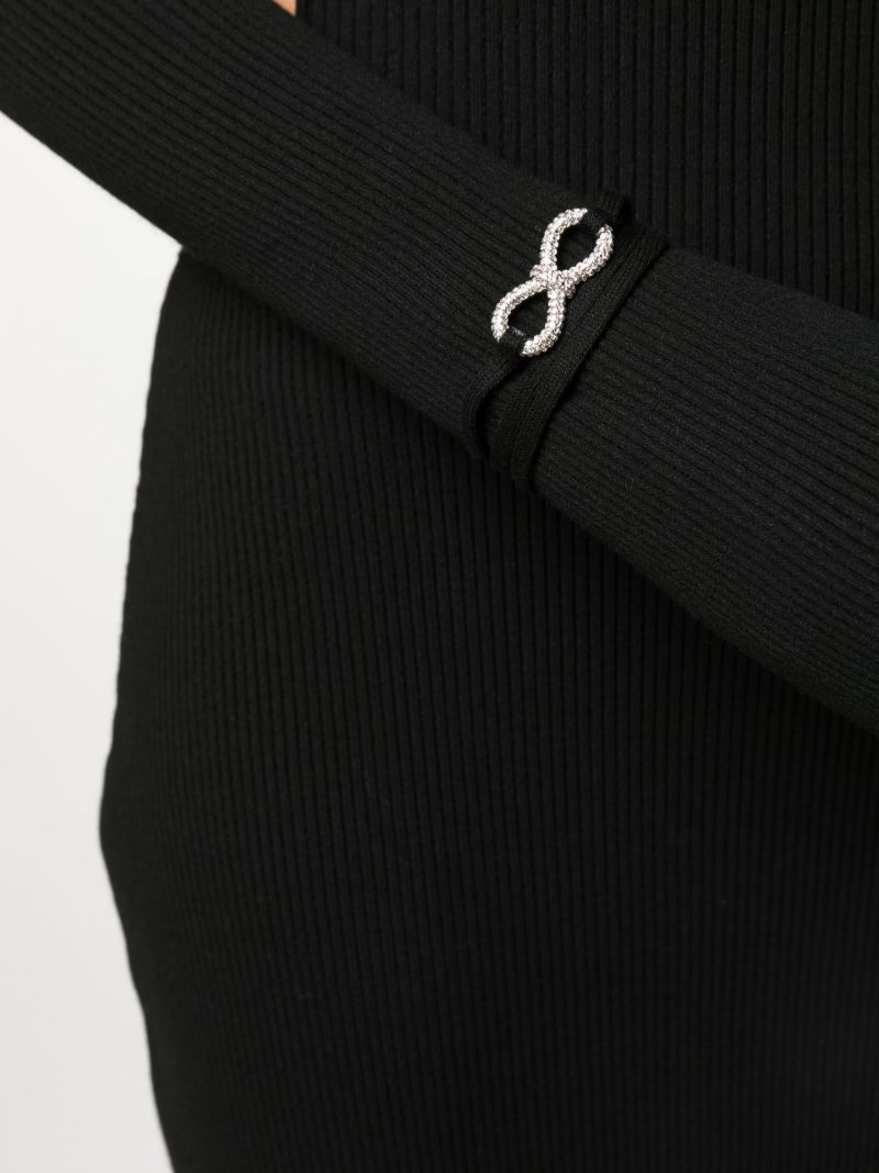 Black Ribbed Cut-out Maxi Dress