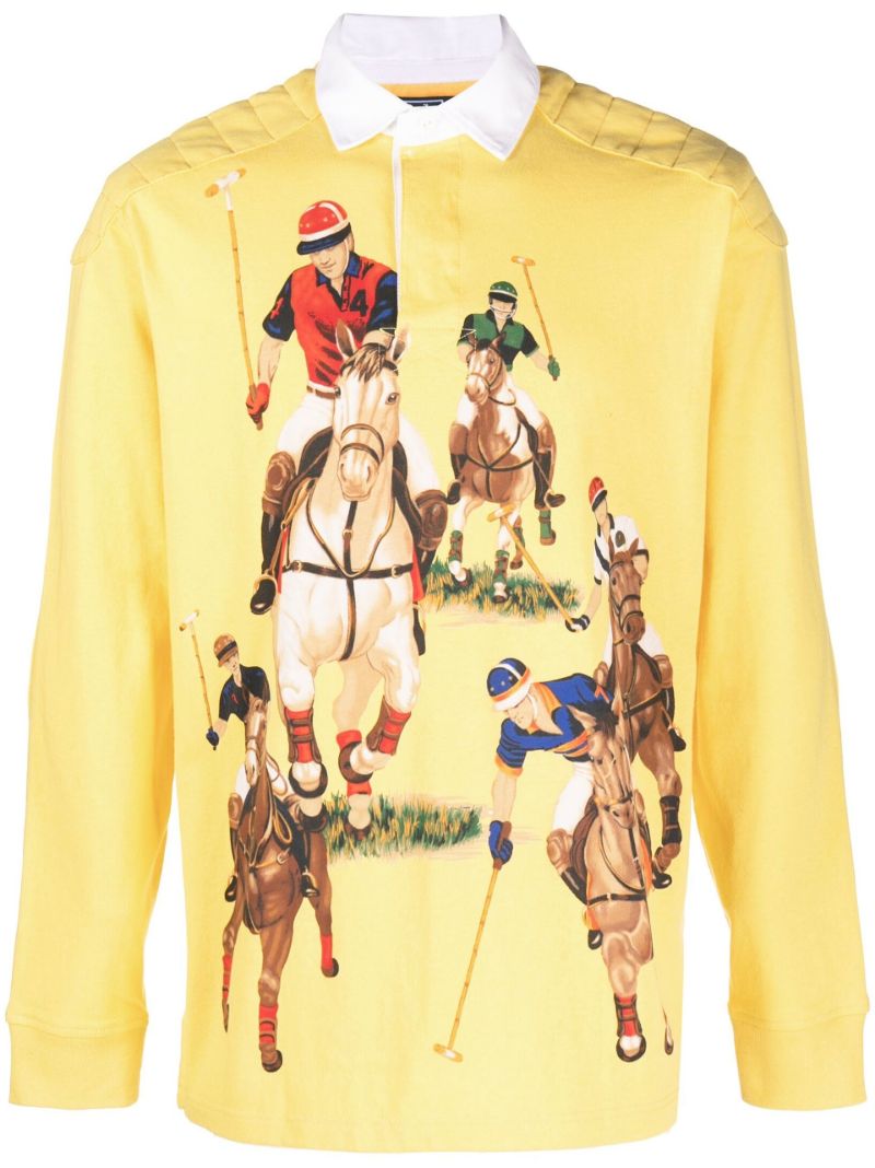 Yellow Printed Rugby Shirt