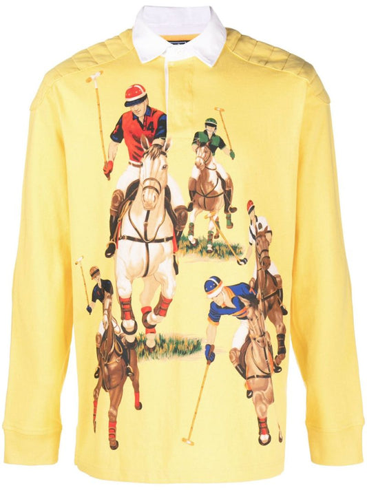 Yellow Printed Rugby Shirt