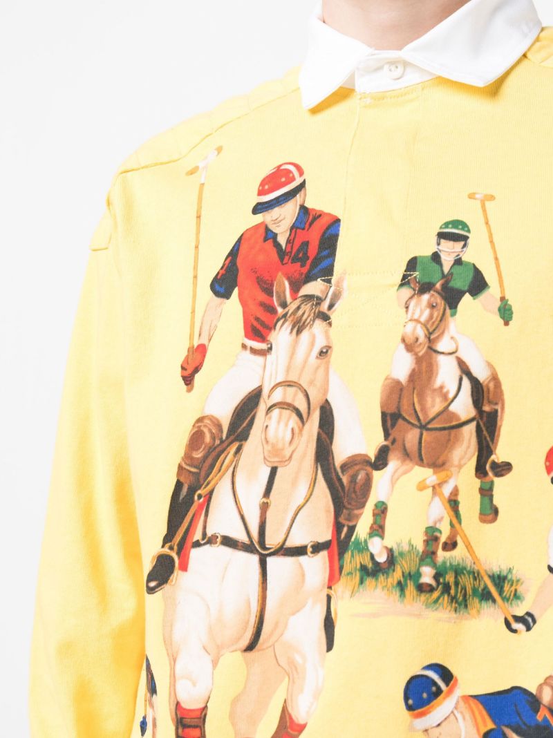 Yellow Printed Rugby Shirt