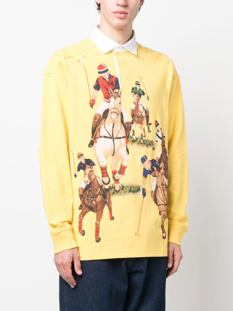 Yellow Printed Rugby Shirt