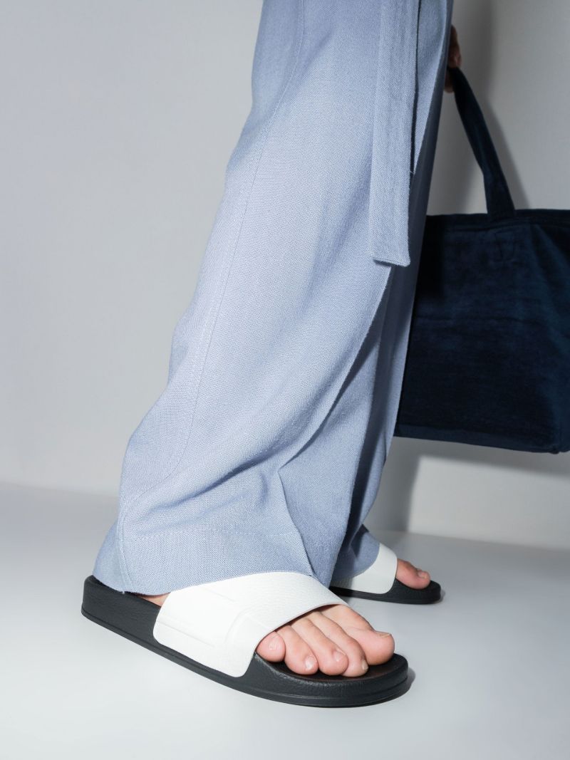 White Humberto Suede Slides