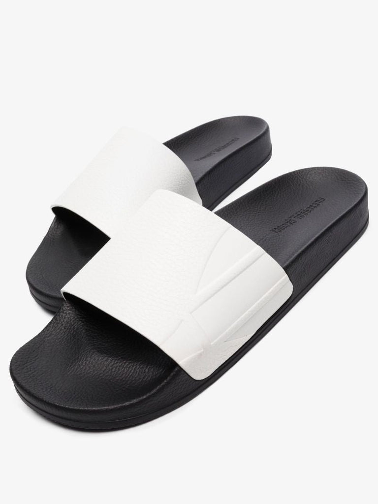 White Humberto Suede Slides