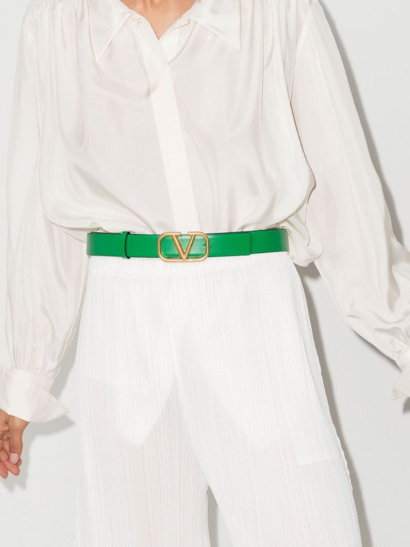 Green Vlogo Reversible Leather Belt
