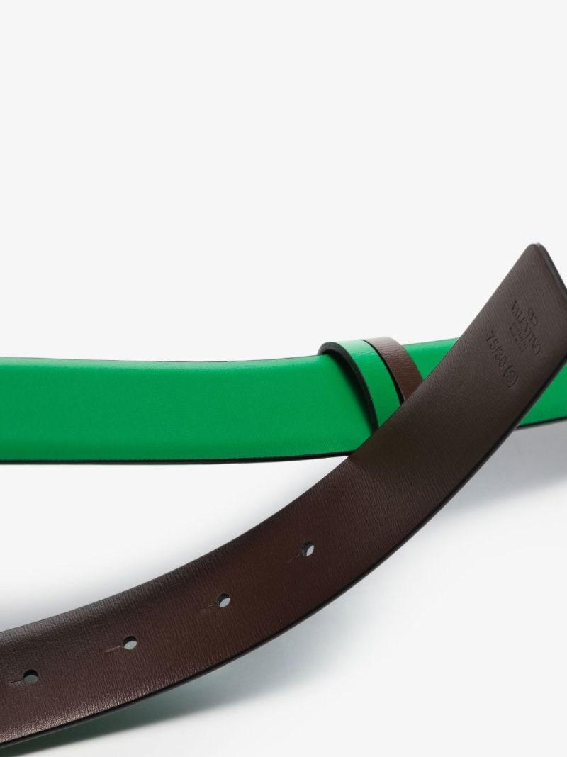 Green Vlogo Reversible Leather Belt