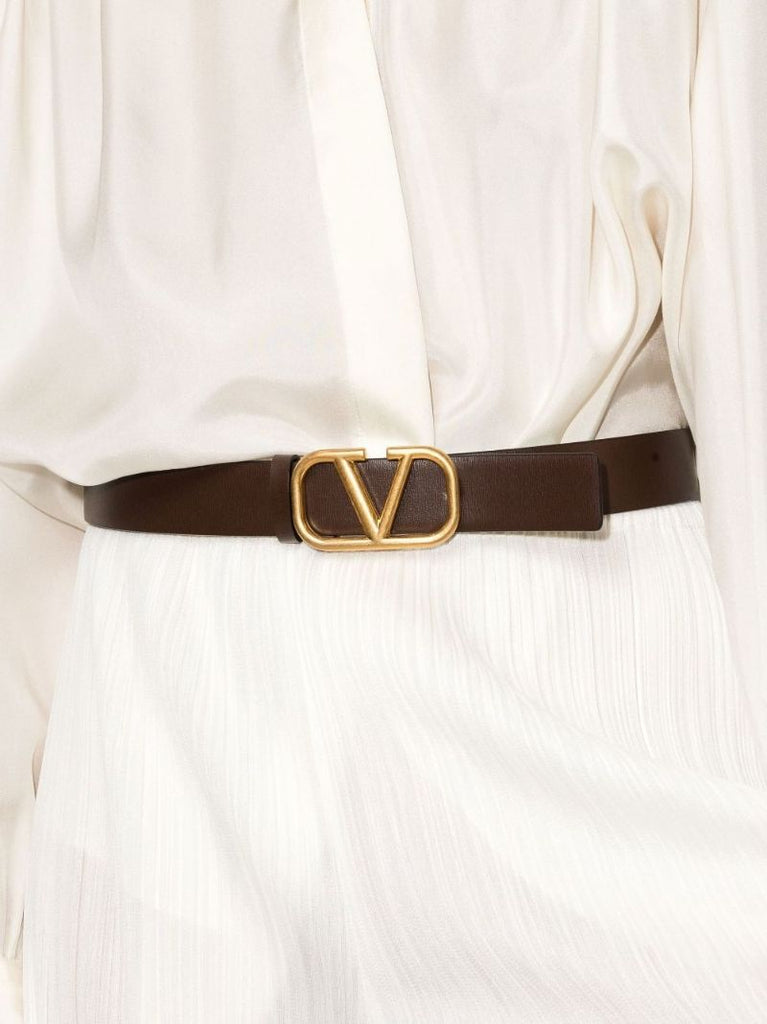 Green Vlogo Reversible Leather Belt