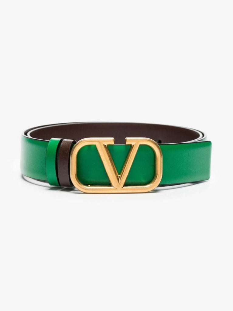 Green Vlogo Reversible Leather Belt