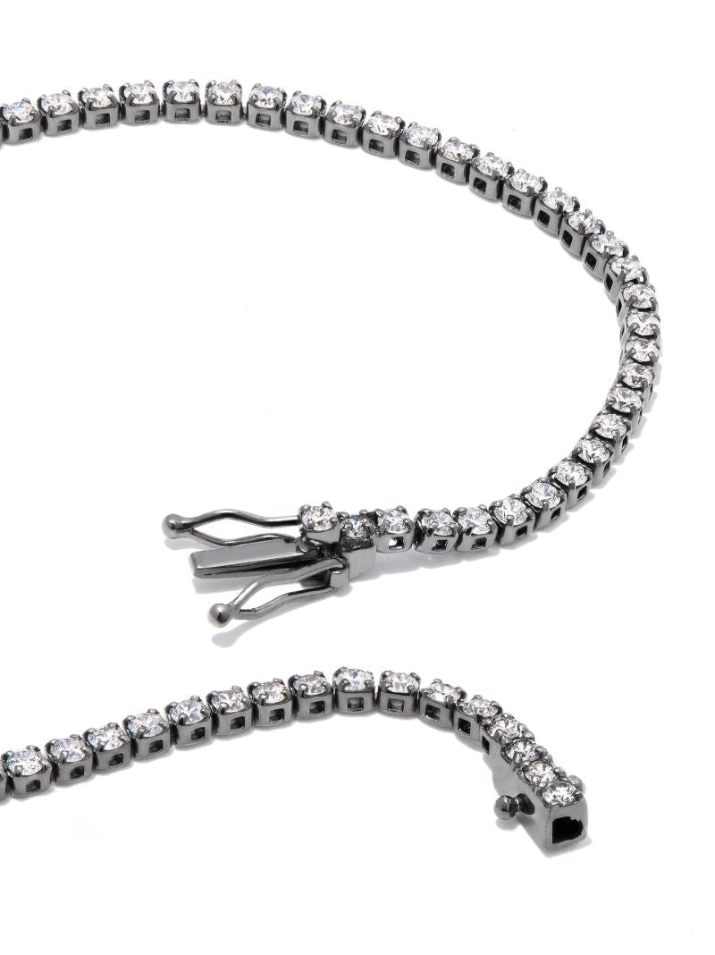 18k Black Gold Single Line Diamond Thread Bracelet