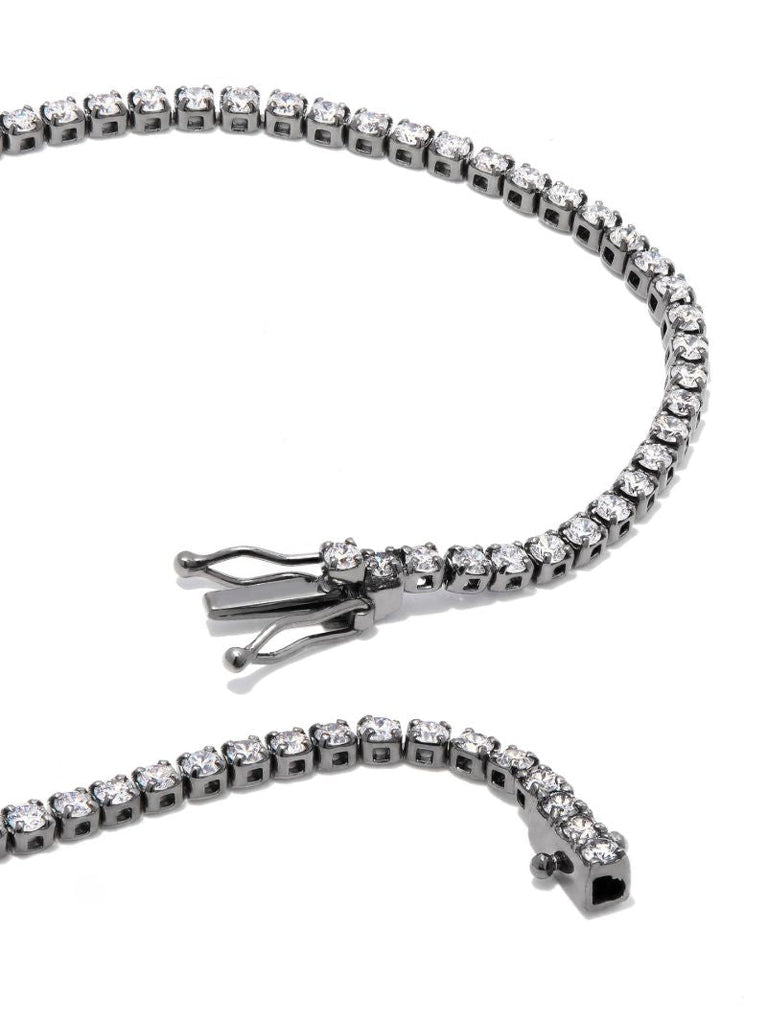 18k Black Gold Single Line Diamond Thread Bracelet