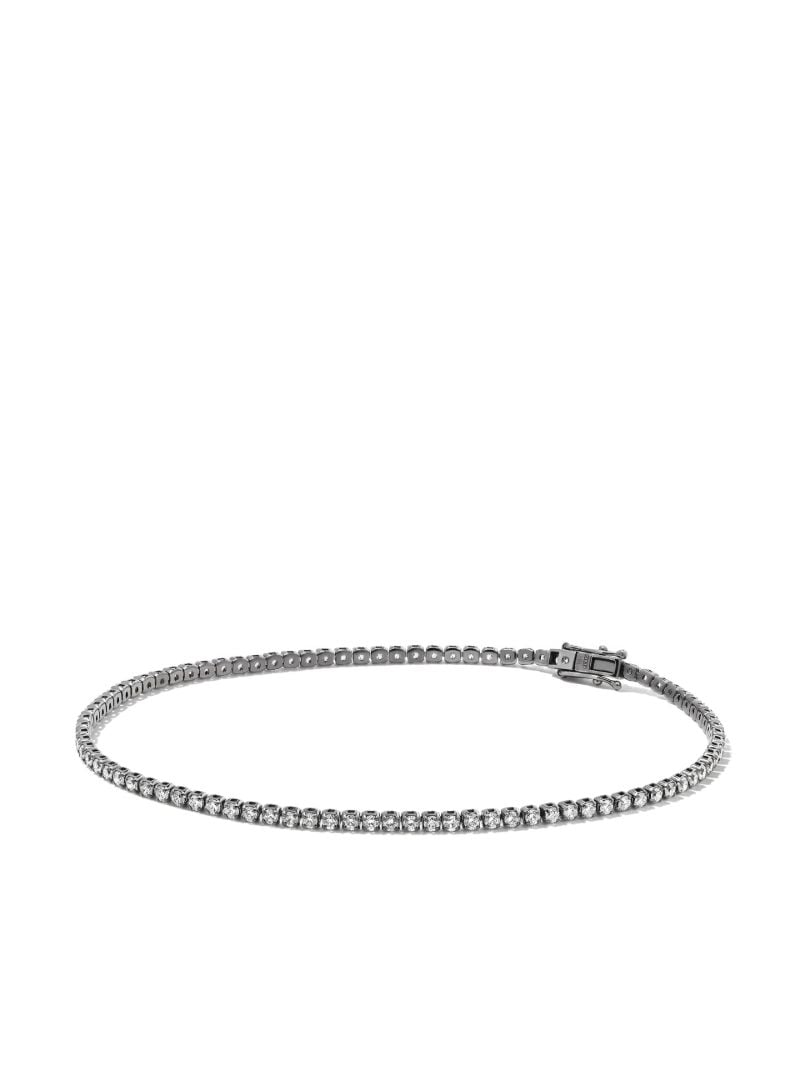 18k Black Gold Single Line Diamond Thread Bracelet