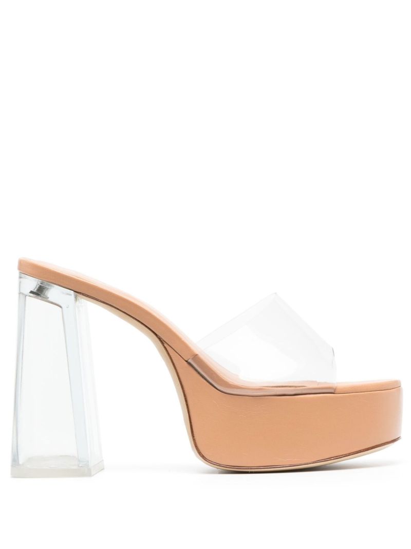 Clear Dolly 130 Platform Pvc Mules