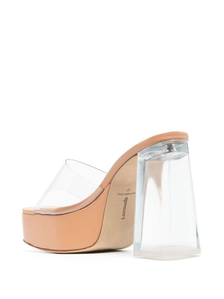 Clear Dolly 130 Platform Pvc Mules