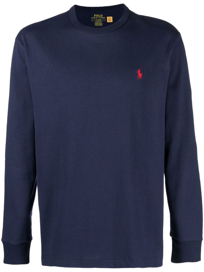 Blue Polo Pony Long Sleeve T-shirt