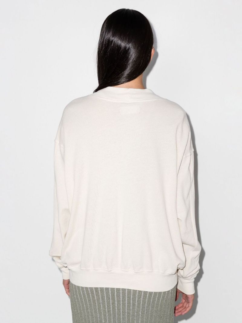 White French Cotton Terry Cardigan