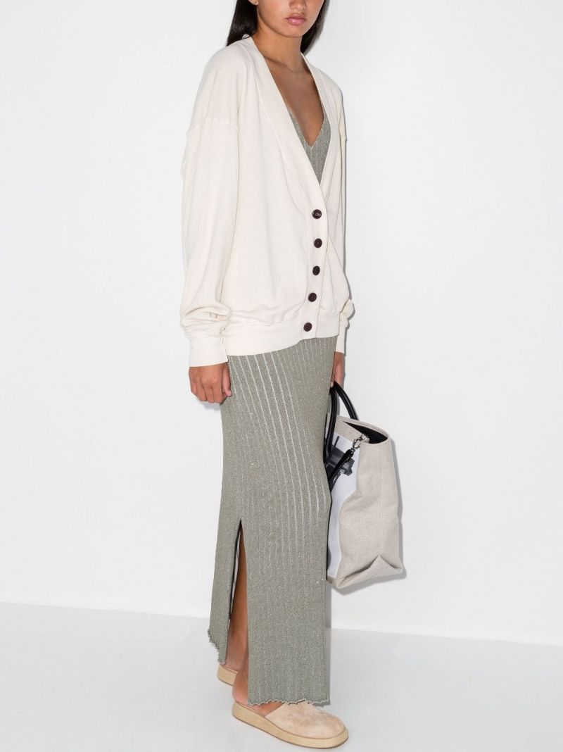 White French Cotton Terry Cardigan