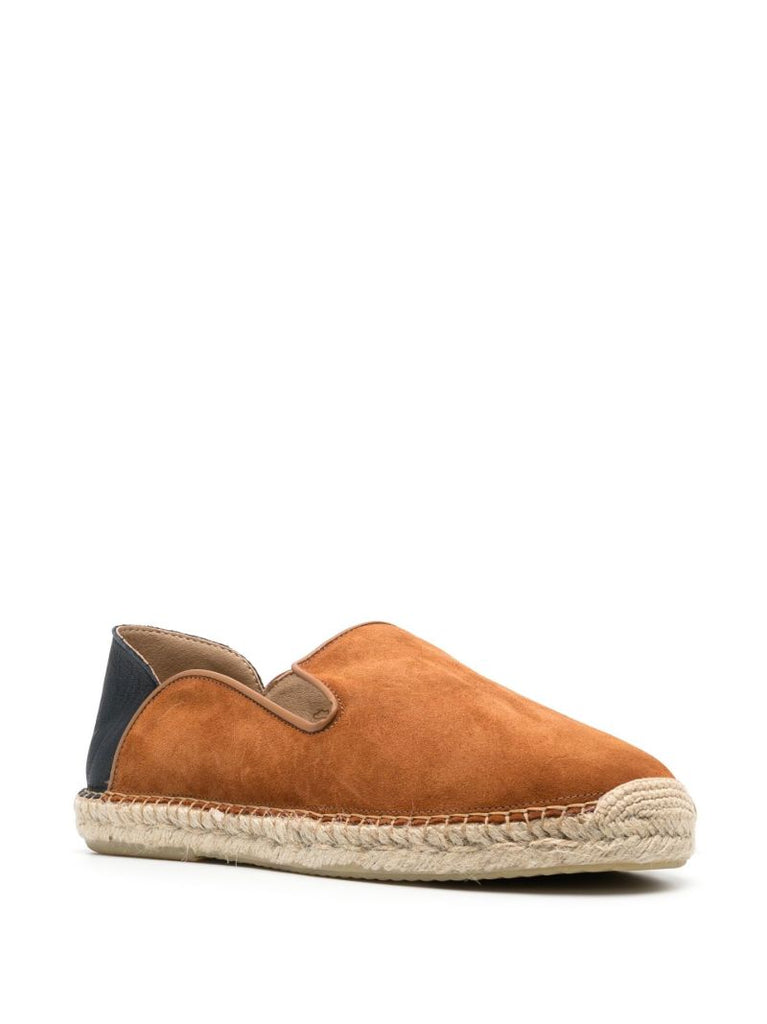 Brown Veluso Suede and Leather Espadrilles