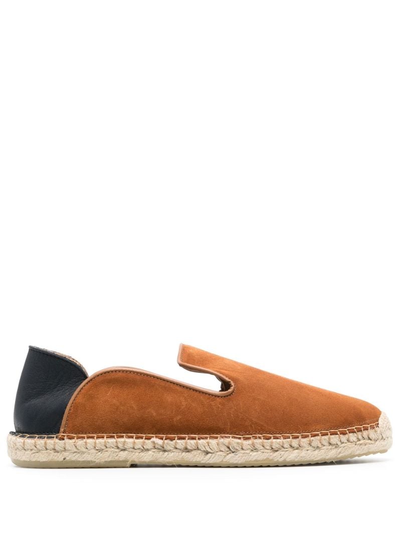 Brown Veluso Suede and Leather Espadrilles