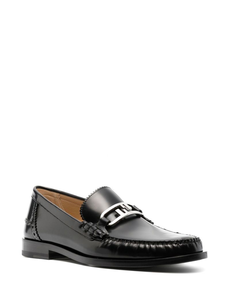 Black OÃ¢â_x0082_¬â_x0084_¢lock Leather Loafers
