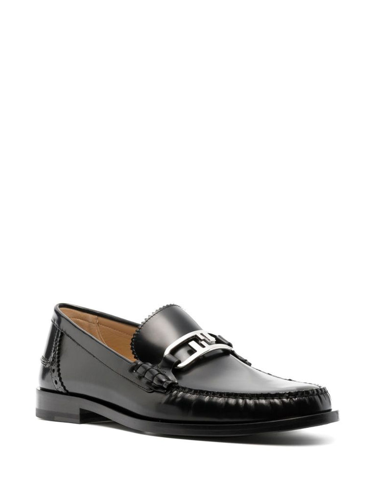 Black OÃ¢â_x0082_¬â_x0084_¢lock Leather Loafers