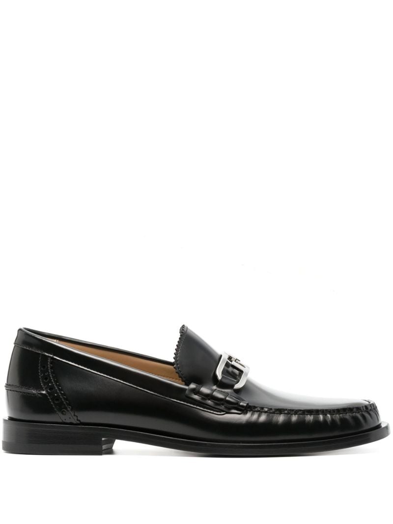 Black OÃ¢â_x0082_¬â_x0084_¢lock Leather Loafers