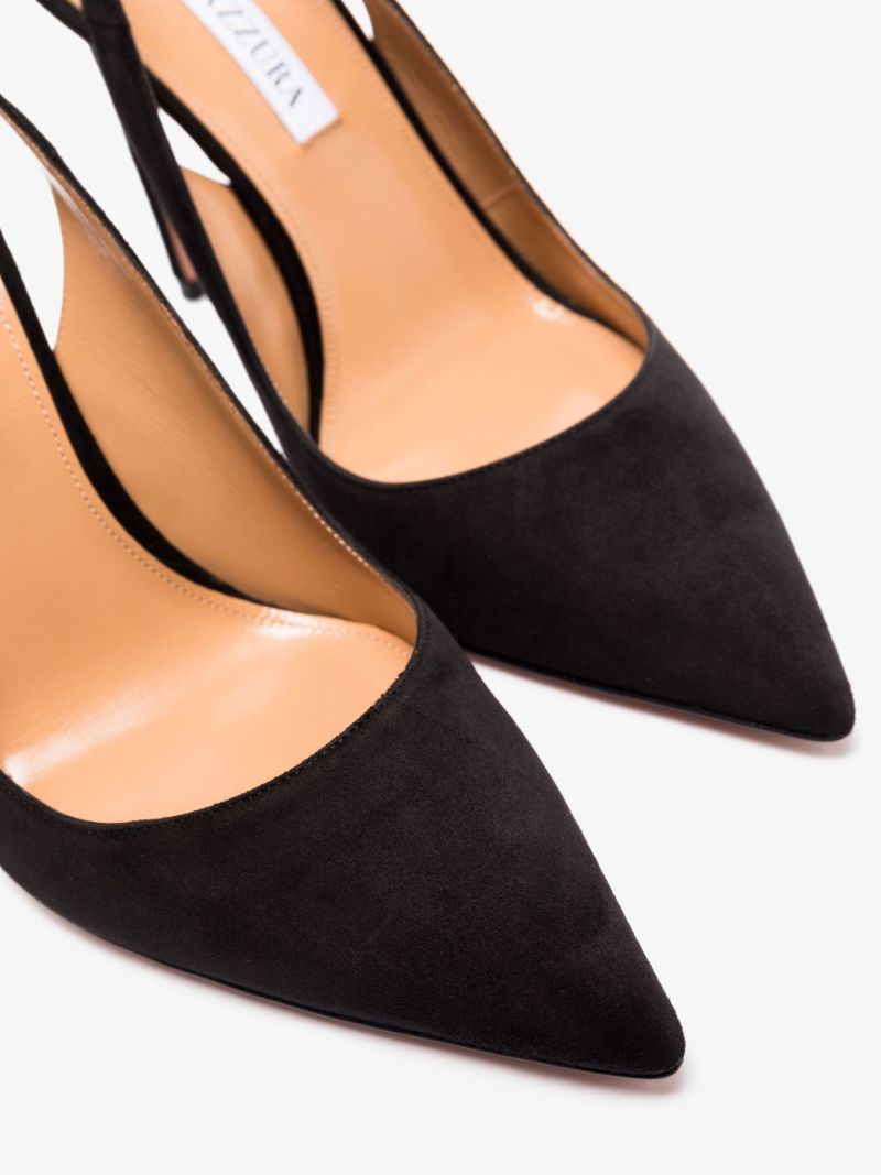 Black Bow Tie 105 Suede Pumps