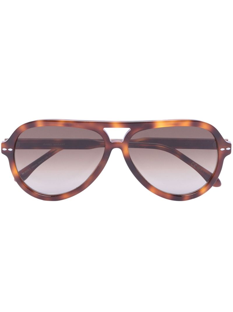 Brown Naya Aviator-style Sunglasses