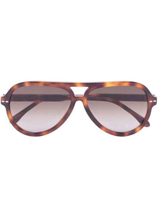 Brown Naya Aviator-style Sunglasses