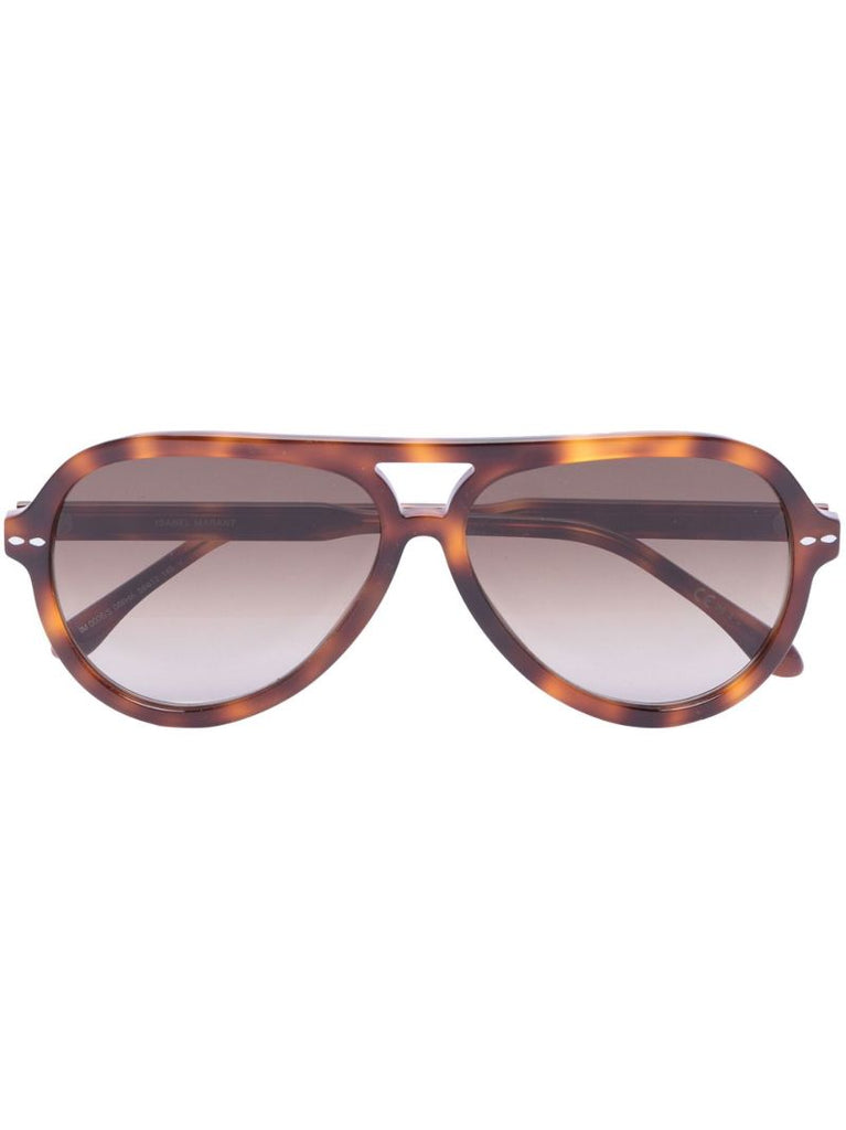 Brown Naya Aviator-style Sunglasses