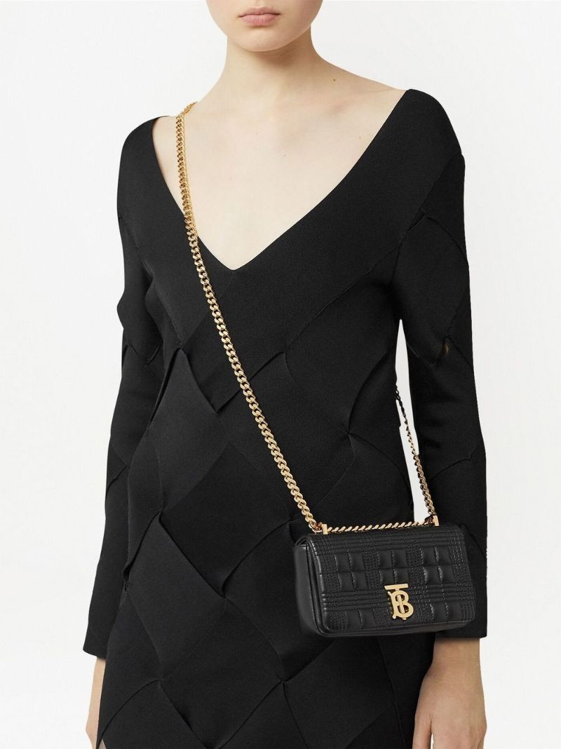 Black Lola Quilted Leather Mini Bag