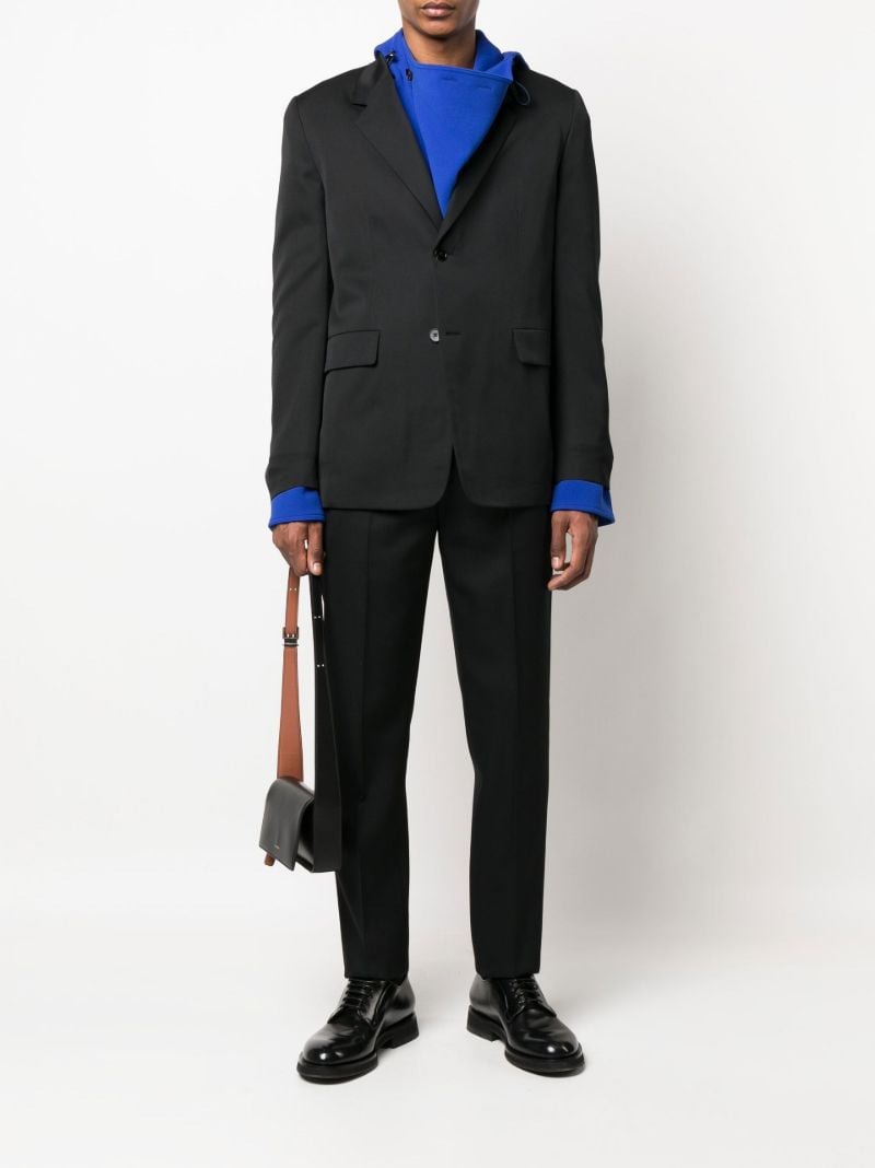 Black Single-breasted Wool Suit
