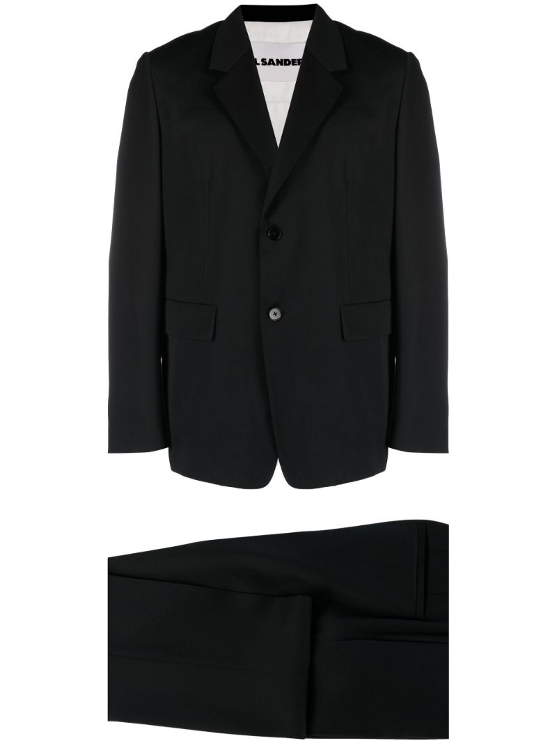 Black Single-breasted Wool Suit