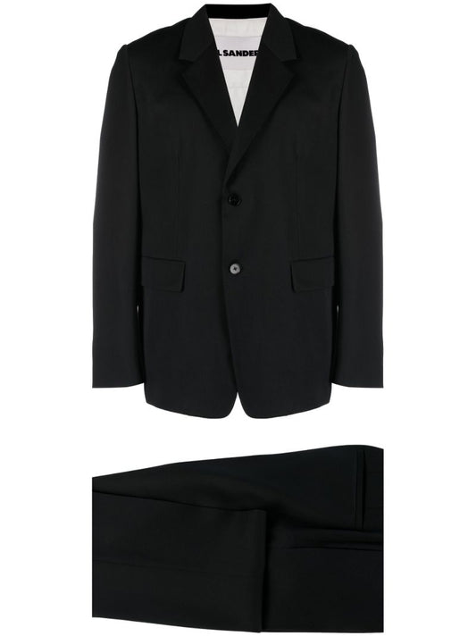 Black Single-breasted Wool Suit
