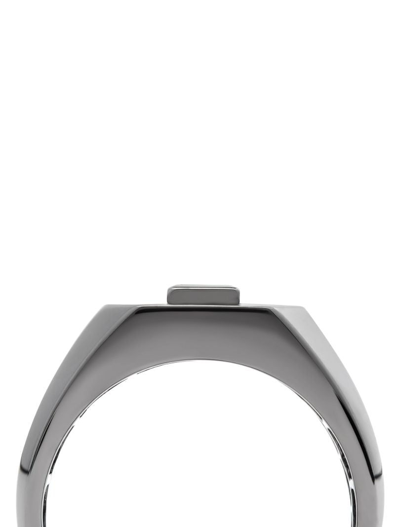 18k Blackened Gold Diamond Ring