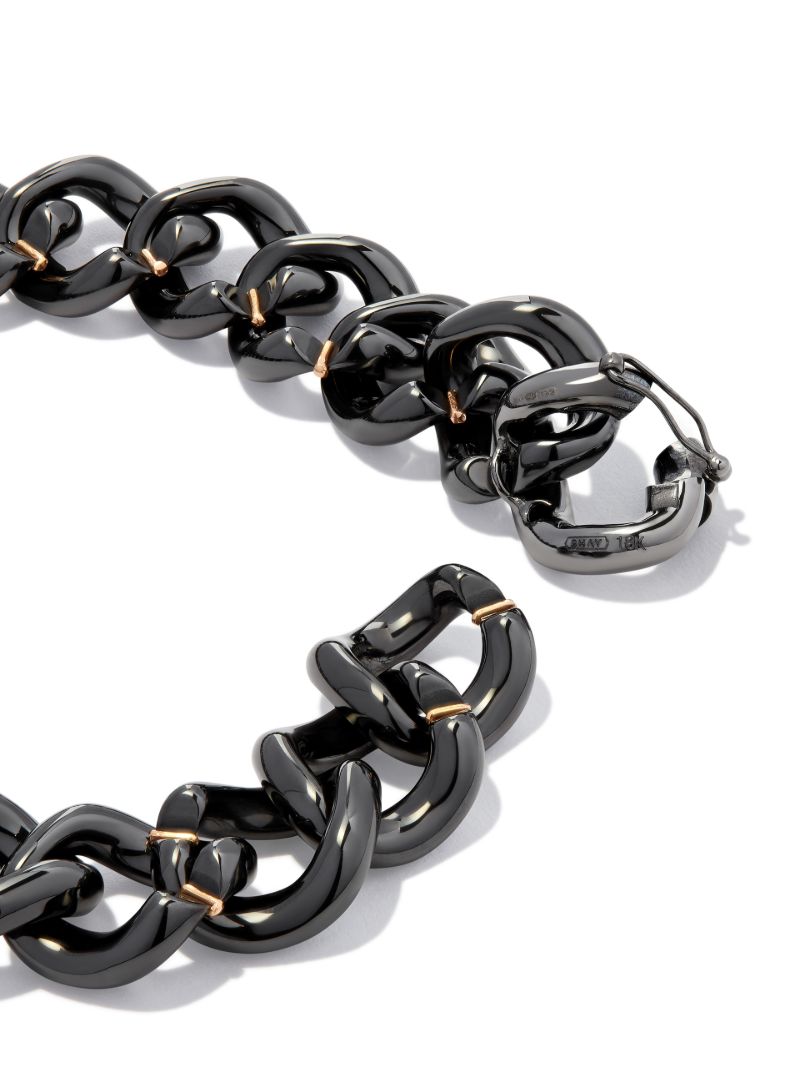 18k Gold Jumbo Link Diamond Bracelet