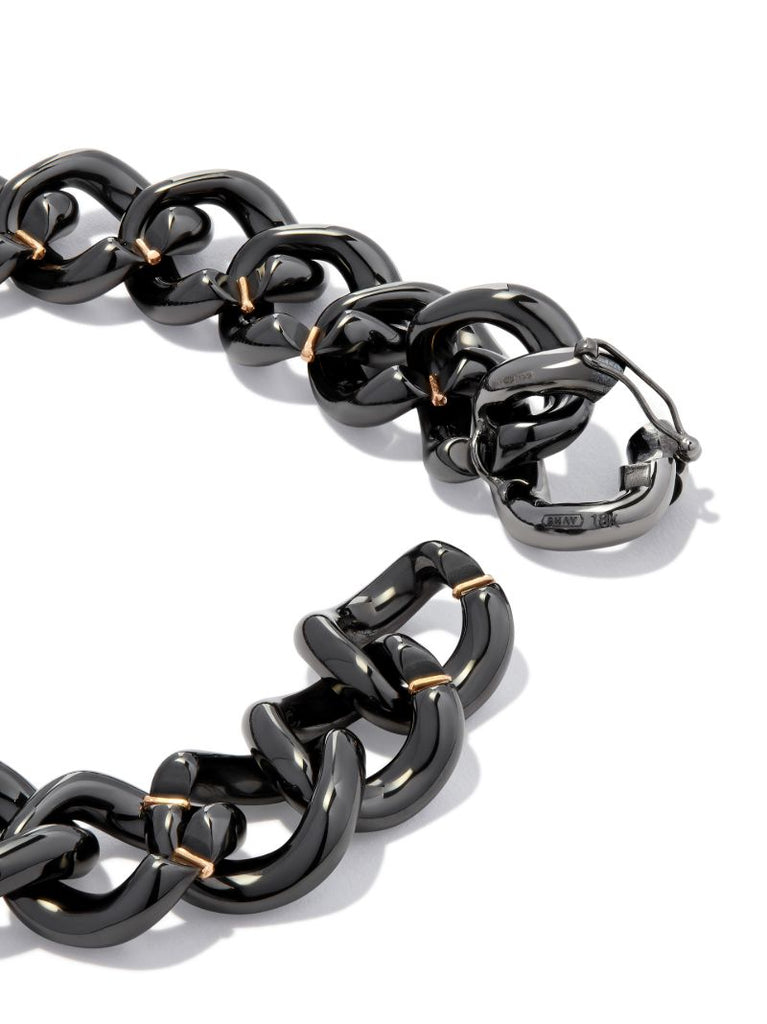 18k Gold Jumbo Link Diamond Bracelet