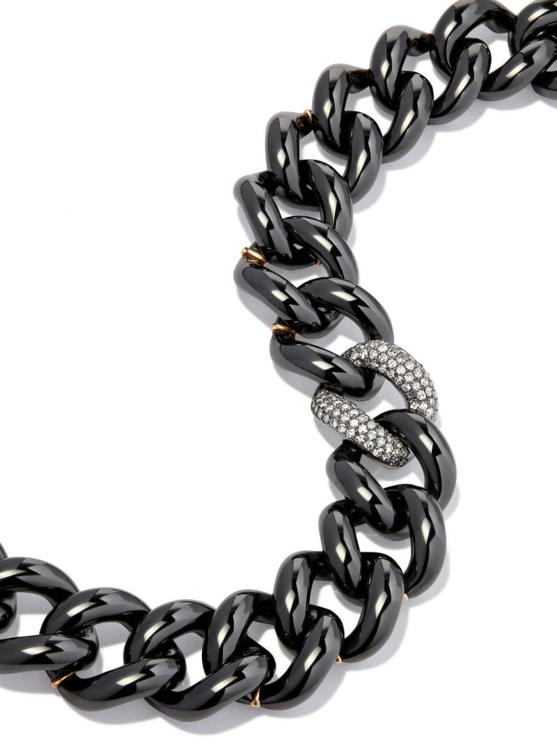 18k Gold Jumbo Link Diamond Bracelet