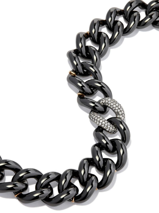18k Gold Jumbo Link Diamond Bracelet