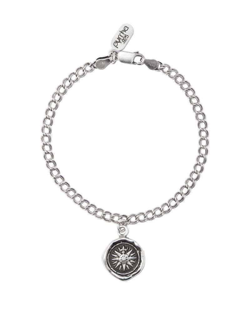 Sterling Silver Direction Talisman Chain Bracelet