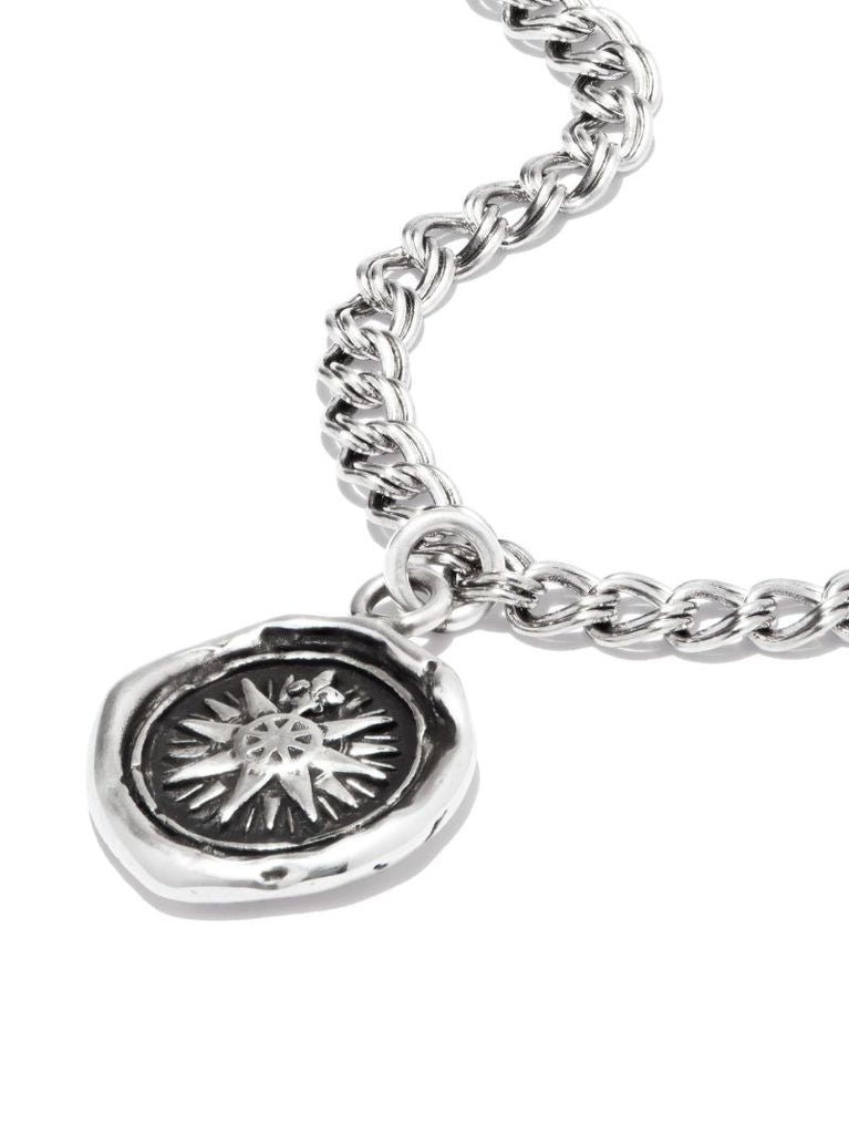 Sterling Silver Direction Talisman Chain Bracelet