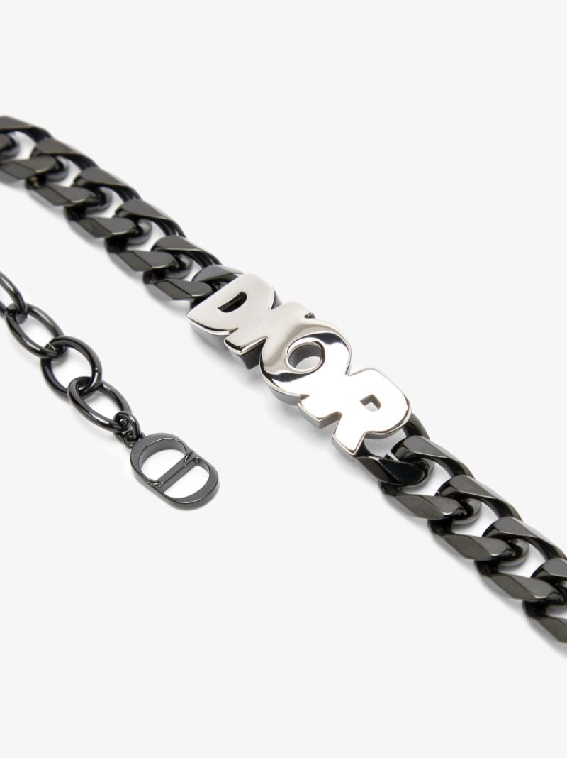 Black Logo Plaque Chain Bracelet