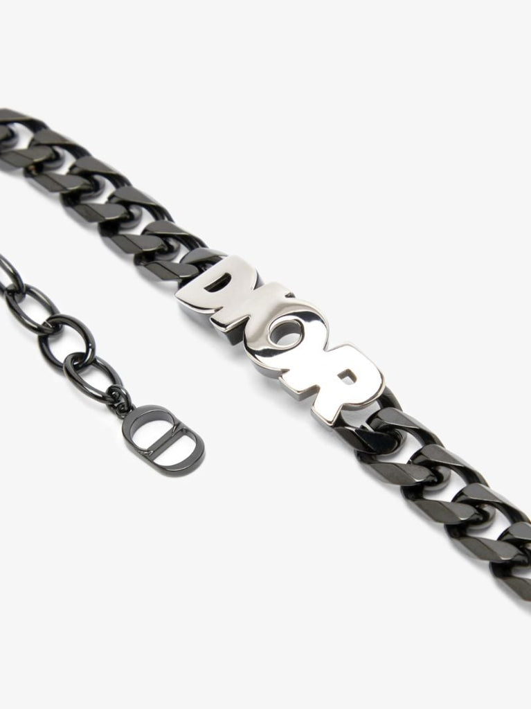 Black Logo Plaque Chain Bracelet