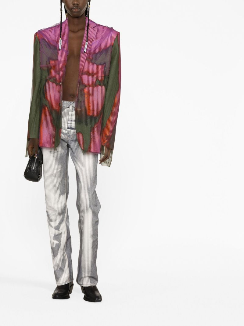 X Jean Paul Gaultier Blue Body Morph Jeans