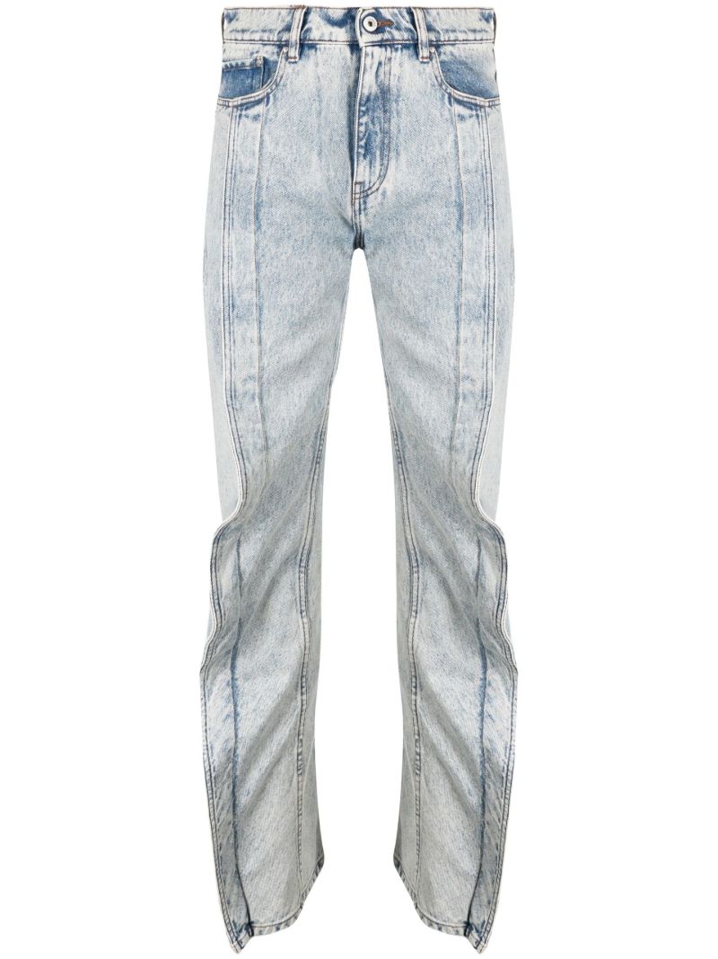 Blue Slim Banana Tapered Jeans